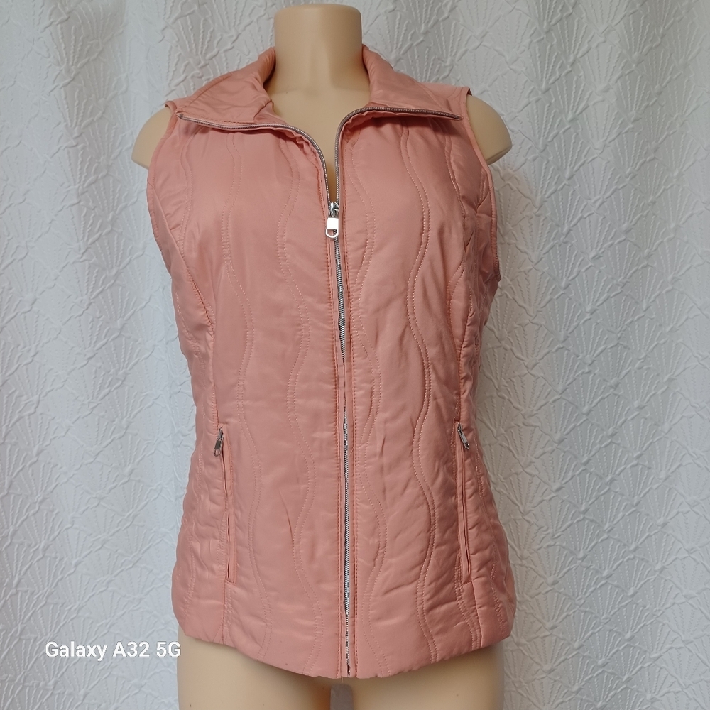 Christopher & Banks New Women Size M Peach Fabric Label Vest